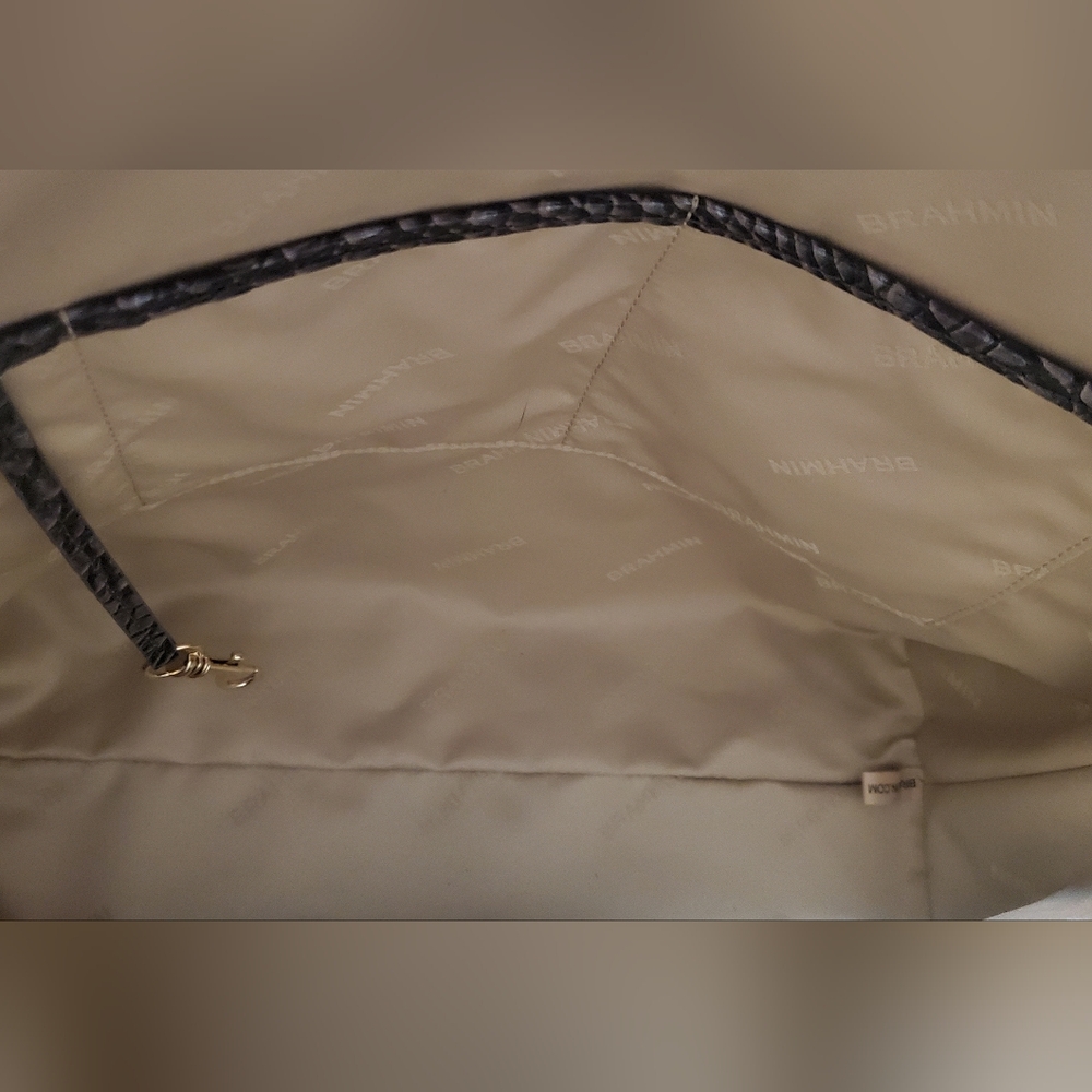 Brahmin Large Duxbury Nocturnal Melbourne Charcoal Gray. Leather. New With Tag - Picture 9 of 10